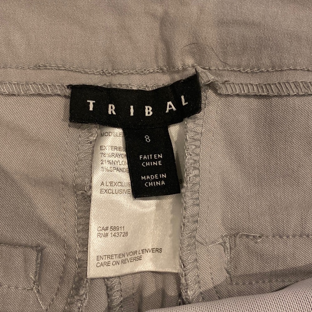 Tribal Gray Pants Size 8
